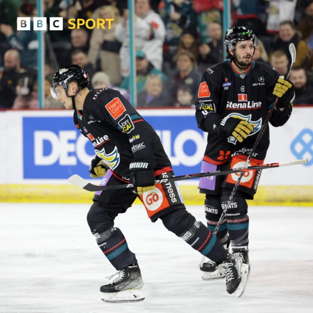 Sean Norris scores the first goal for Belfast Giants