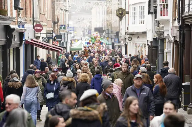 Shoppers in Winchester