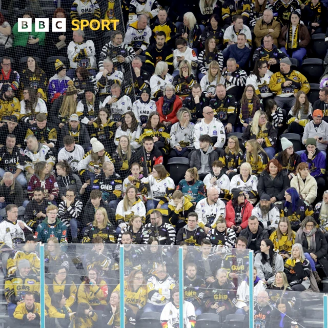 Nottingham Panthers fans in Belfast