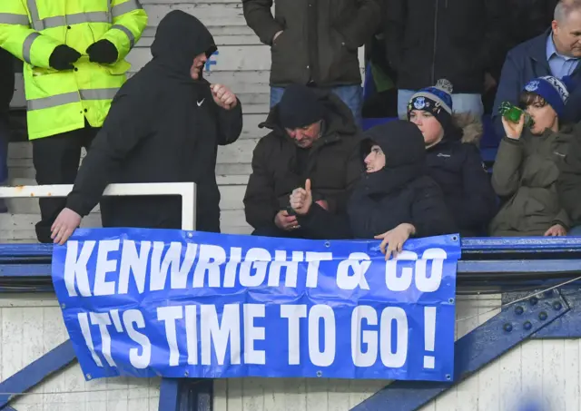 Everton fans protest