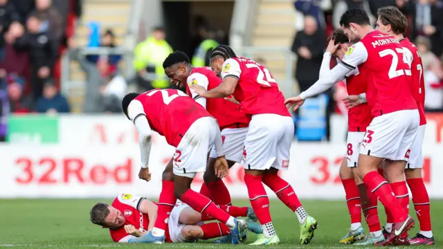 Rotherham celebrate goal