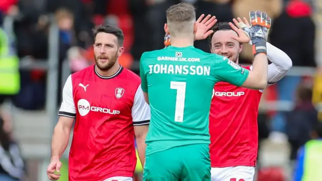 Rotherham celebrate goal