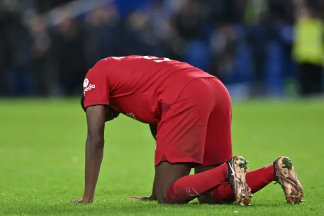 Ibrahima Konate reacts to Liverpool's heavy defeat to Brighton.