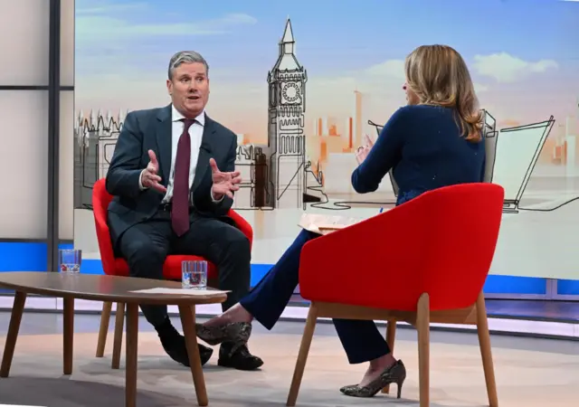 Kier Starmer and Laura Kuenssberg