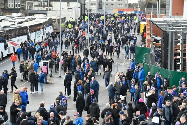 Fans stream into Hampden