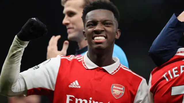 Eddie Nketiah celebrating