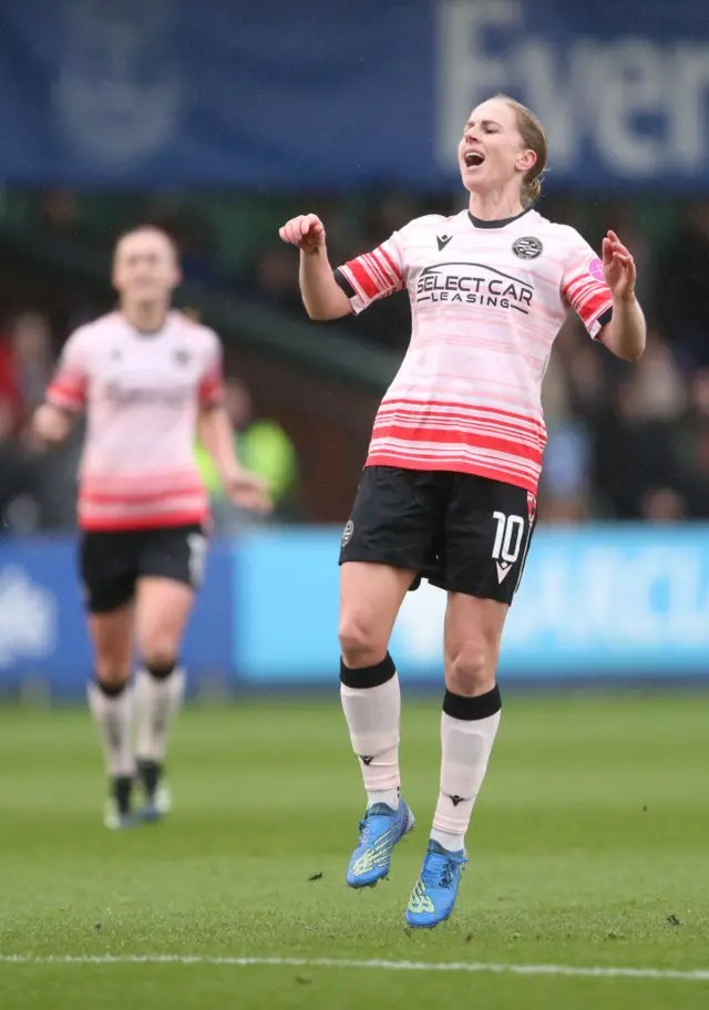 Natasha Dowie shouts in frustration after scuffing a great scoring chance.