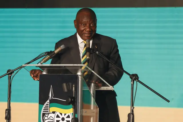 South African President and leader of the ruling African National Congress (ANC) Cyril Ramaphosa