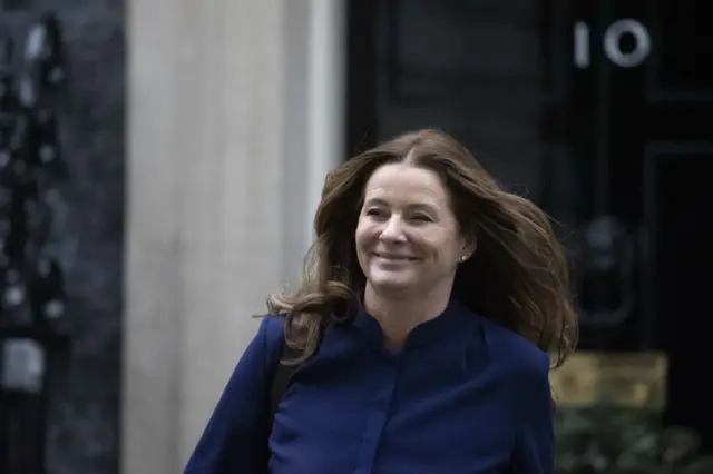 Education Secretary Gillian Keegan pictured outside Number 10 Downing Street on 29 November