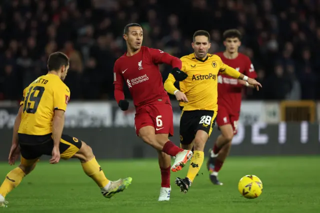 Thiago Alcantara of Liverpool during the Emirates FA Cup Third Round Replay