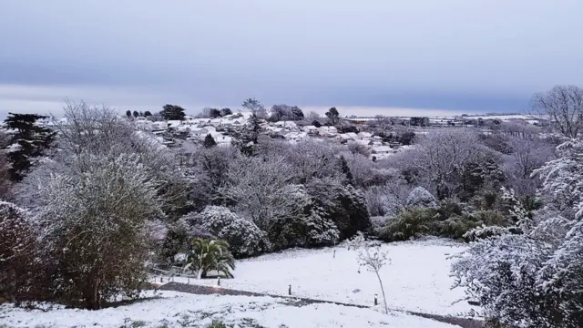 Snowing in Penryn, Cornwall on January 17th 2023