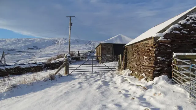 Snow in Shetland