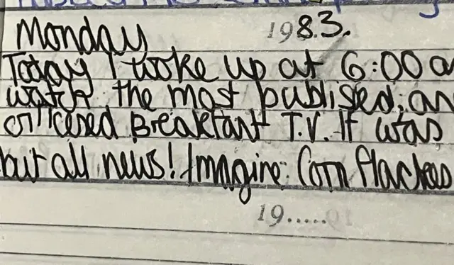 John Kay's diary entry