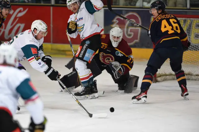 Giants and Flames action