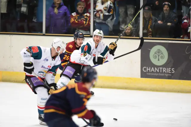 First period action between Giants and Flames