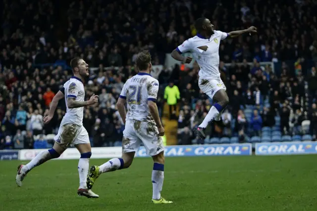 Mustafa Carayol celebrates goal v Rotherham in Jan 2016