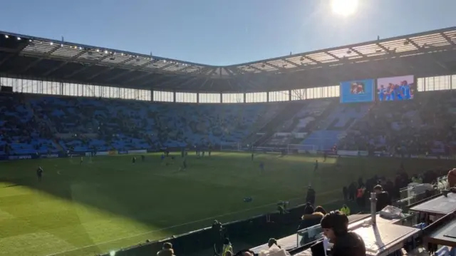 CBS Arena in the winter sunshine