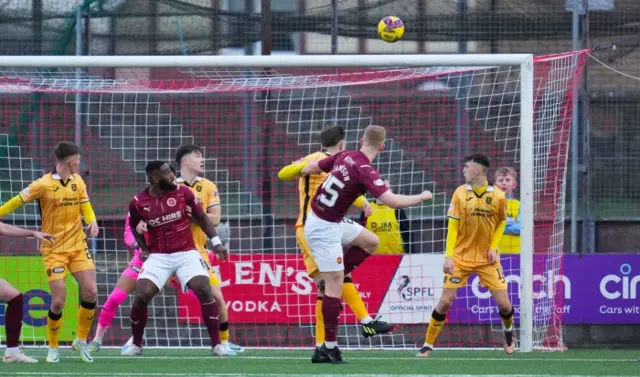 Stenhousemuir's Nicky Jamieson scores