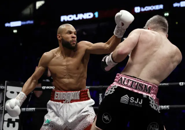 Chris Eubank Jr in action against Liam Smith