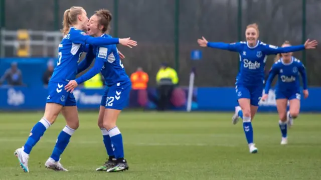 Everton celebrate a goal