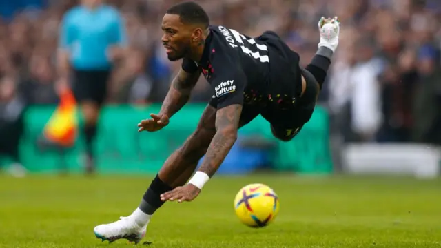 Ivan Toney during the game.