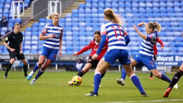 Rachel Williams scoring a goal