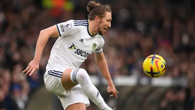 Leeds player,  Luke Ayling, during the game.