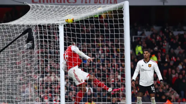 Man United scoring a goal