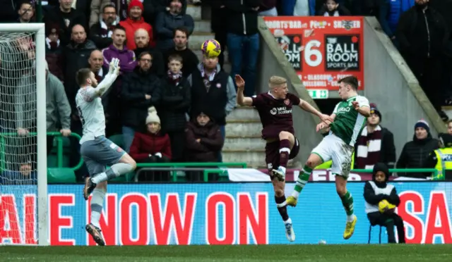 Josh Campbell can't steer his header on target