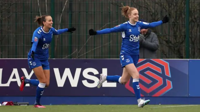 Everton celebrate a goal