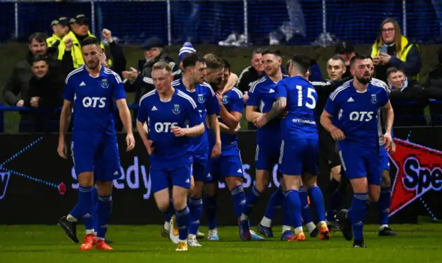 Darvel celebrate the opening goal