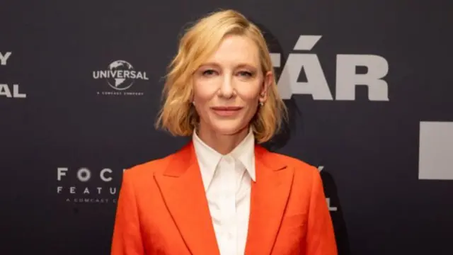 Cate Blanchett on the red carpet at the screening of Tár