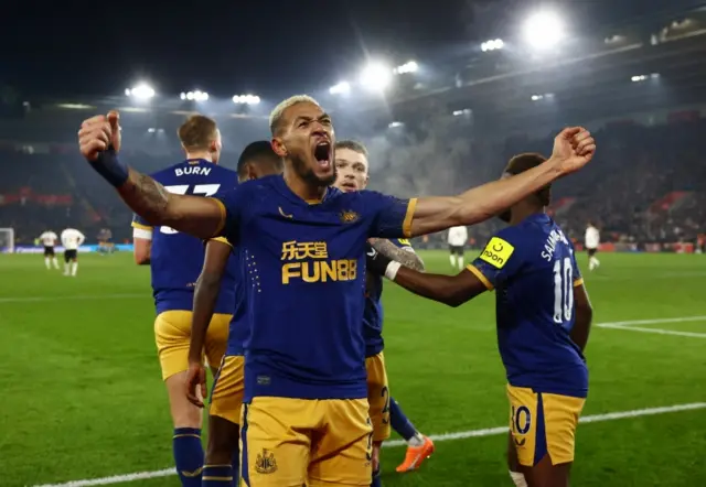 Joelinton celebrates