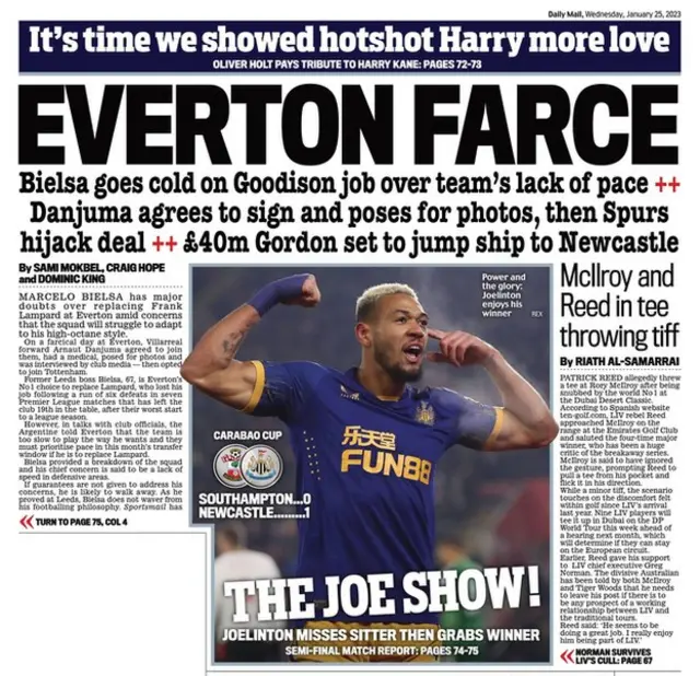 Daily Mail back page