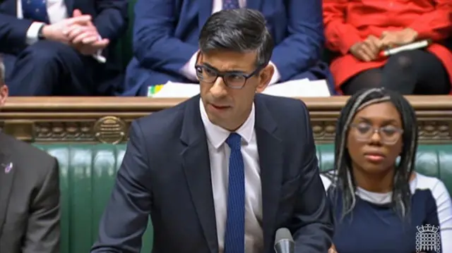 Rishi Sunak speaks in the House of Commons