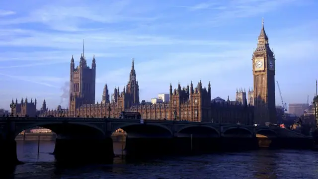 A general view of the Houses of Parliament in London