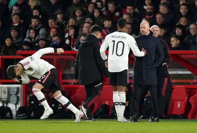 Alejandro Garnacho replaces Marcus Rashford