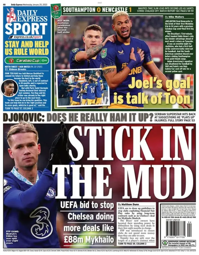 Daily Express back page