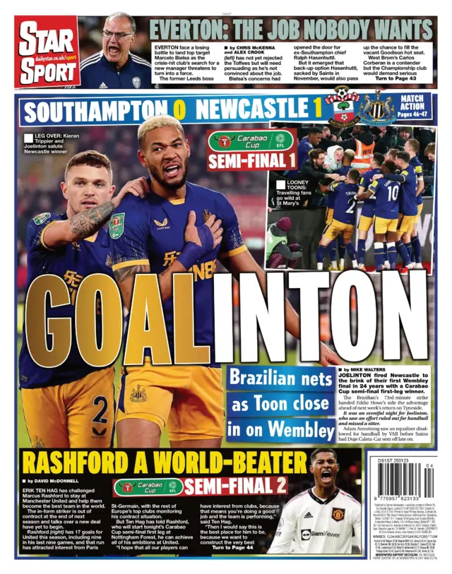 Daily Star back page