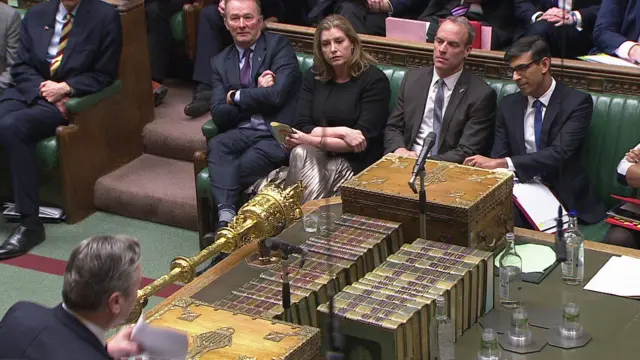 Keir Starmer and Rishi Sunak at PMQs