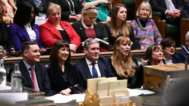 Labour on the opposition benches last week at PMQs