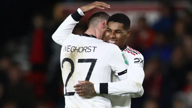 Wout Weghorst and Marcus Rashford