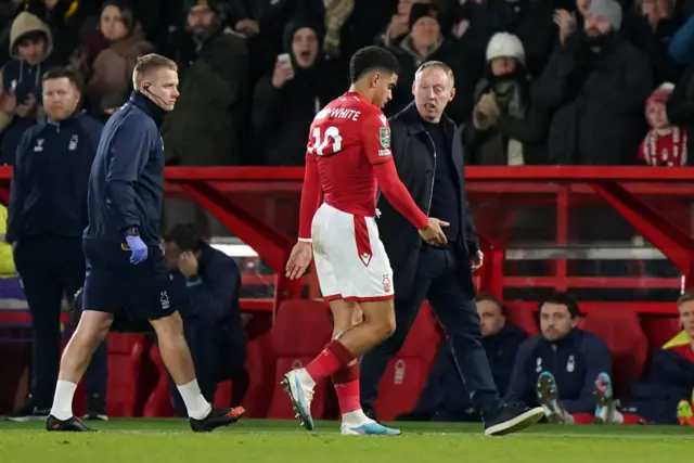 Morgan Gibbs-White leaves the field