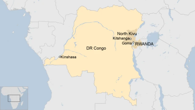 A map of DR Congo