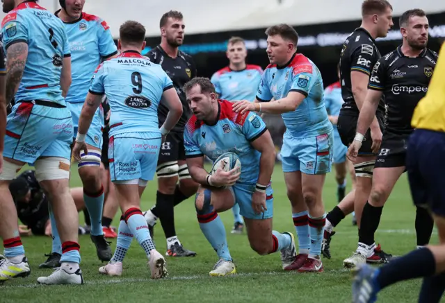 Fraser Brown after his second try of the game