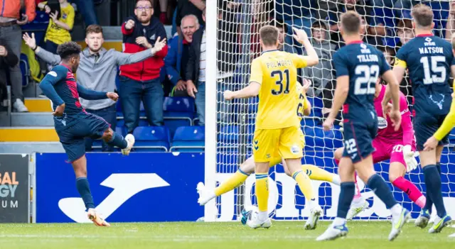 Owura Edwards shoots in the winner for Ross County