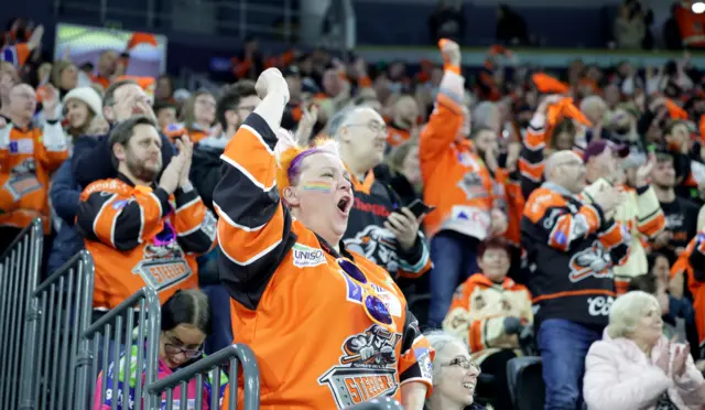 Sheffield Steelers fans in the SSE Arena