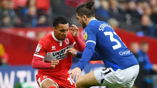 Cameron Archer in action for Boro