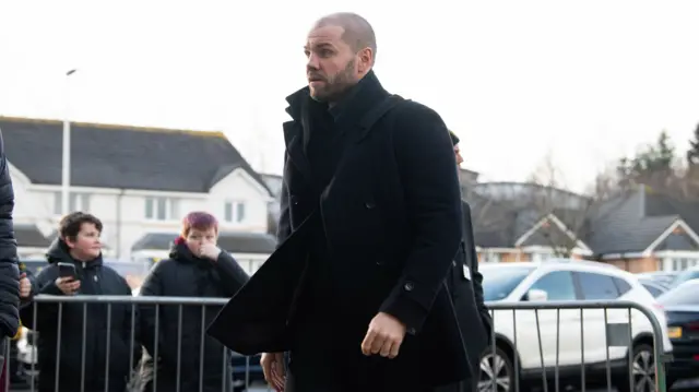 Robbie Neilson arriving at the stadium