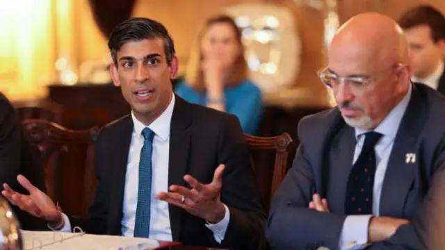 PM Rishi Sunak and former Tory chairman Nadhim Zahawi